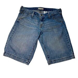 Levis Womens Denim Shorts Size 6 Stretch Mid Rise Blue Casual Summer